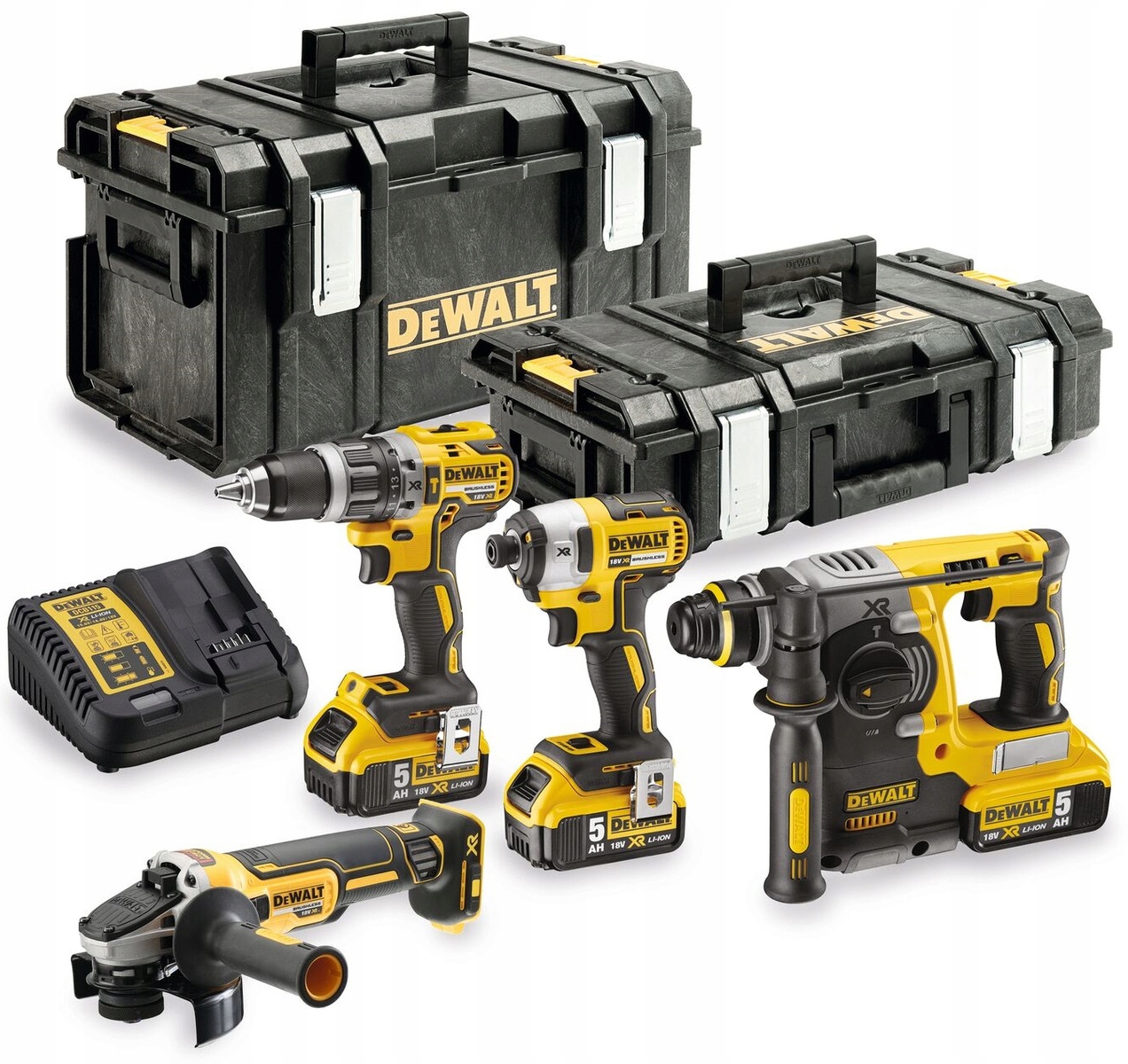 Zestaw elektronarzędzi akumulatorowych Dewalt DCK422P3 w kolorze czarno-białym