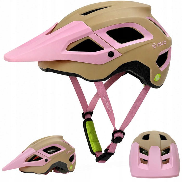 Cyklistická přilba Moon velikost L (58-61 cm) Pískově/růžová