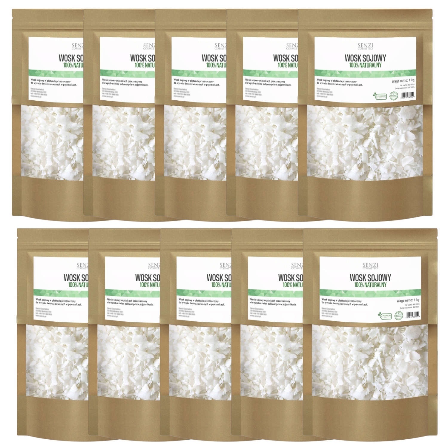 Vosk Do Svíček 100% přírodní sójové svíčky Nejlepší Premium 10 kg