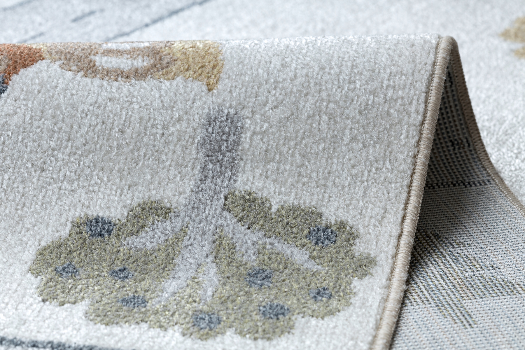 Dywan DZIECIĘCY DO PRANIA MIĘKKI Ulica AUTA zwierzęta kremowy 140x190 cm Długość 190 cm