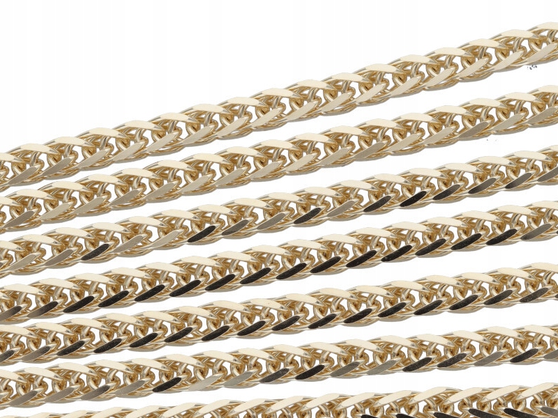 Zlatý řetízek 585, liščí ocas 55 cm, 14.78 g, žluté zlato, 14 dárek