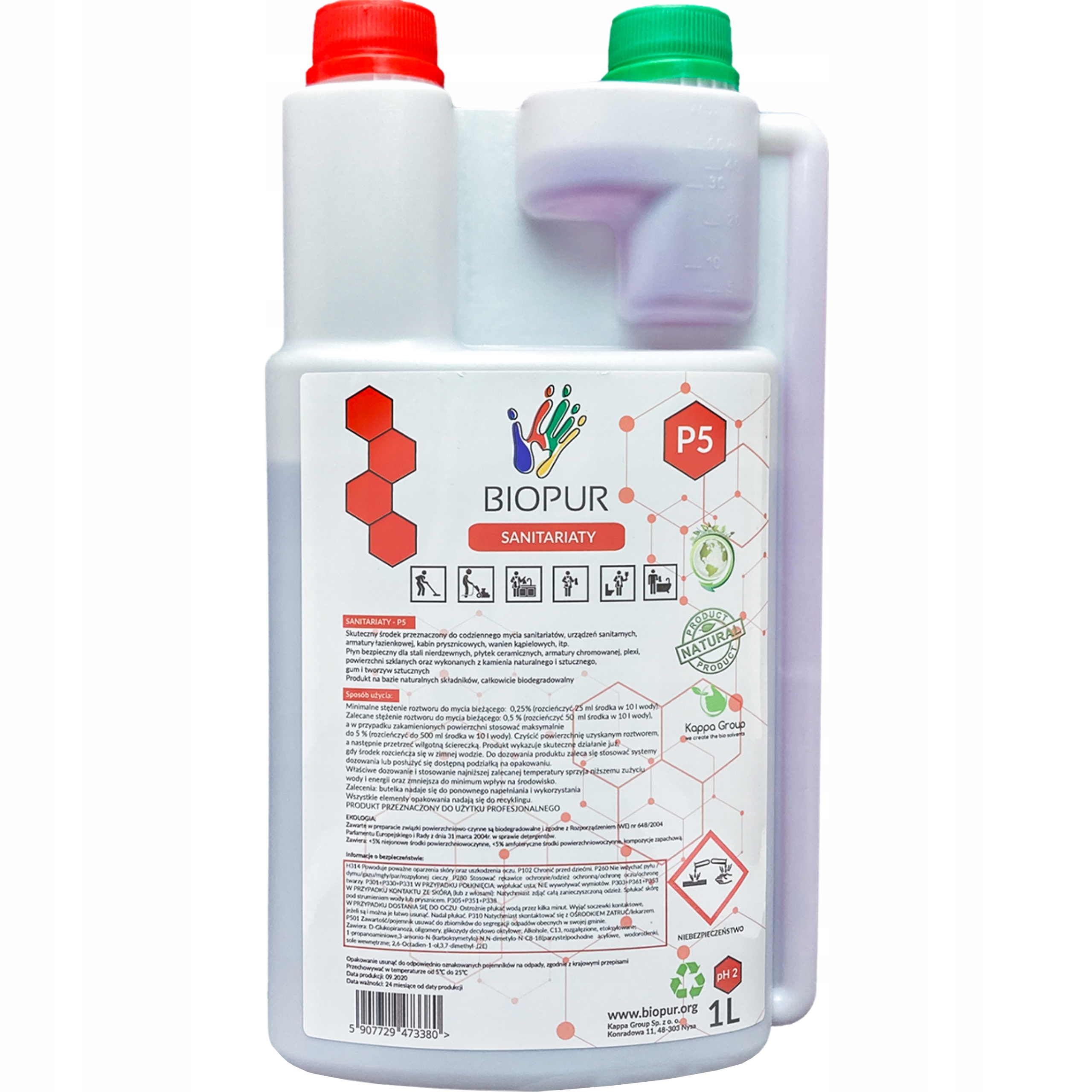 

Płyn do czyszczenia sanitariatów koncentrat P5 1l