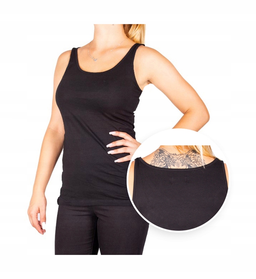 

Bluzka Damska koszulka na ramiączkach Czarna M