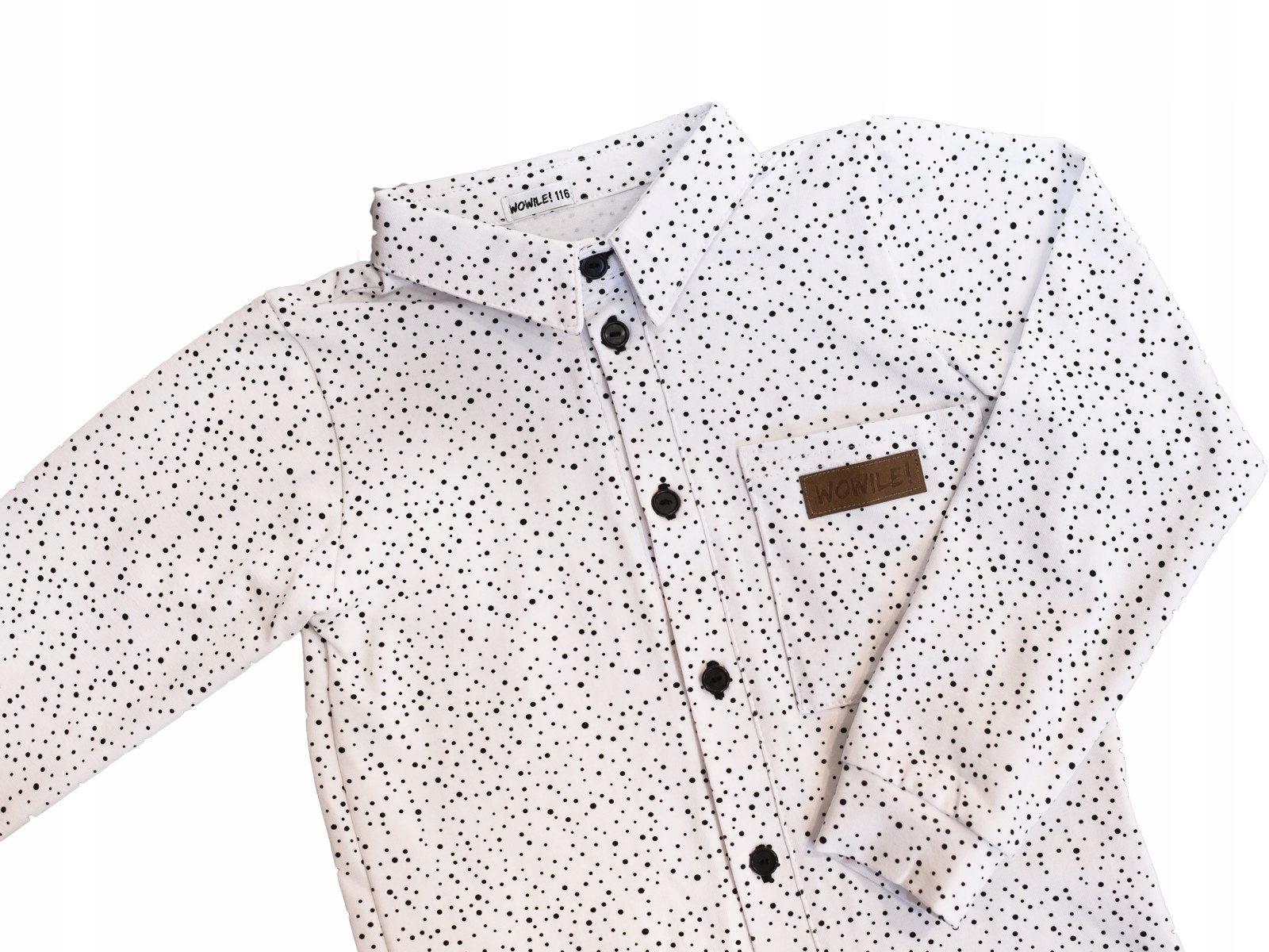 Koszula biała w drobne kropeczki 116 Kod producenta WOWILE!