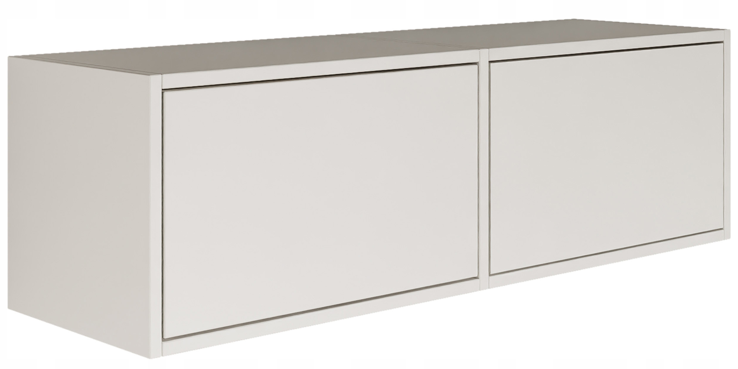 Závěsná Rtv skříňka Framme se dvěma klapkami, 100 cm, bílá