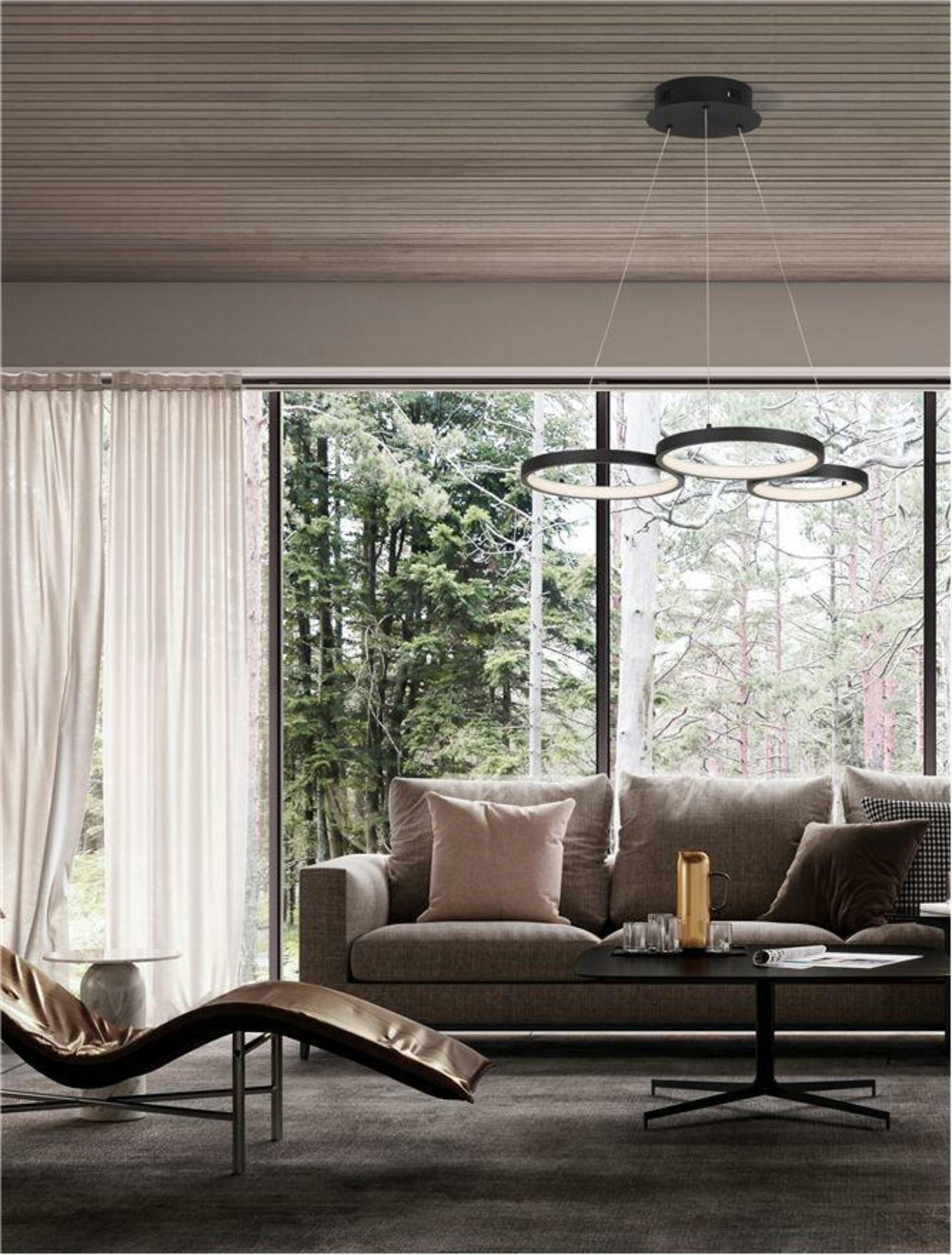 Nova Luce závesné svietidlo Magnus čierny hliník a akryl Led 28W 230V 3000K I