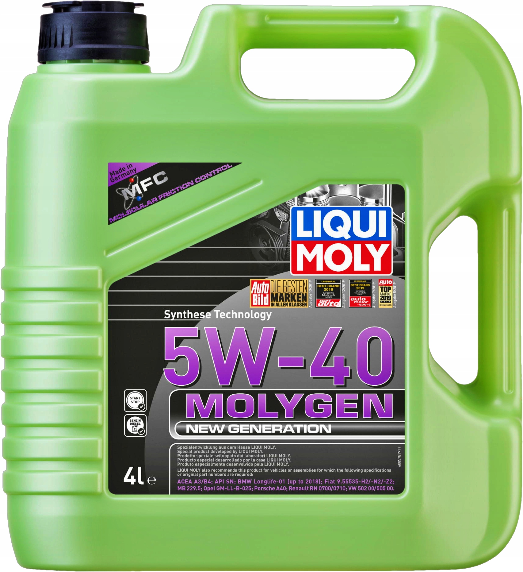 Olej SIL.5W/40 Molygen New Generation 4L