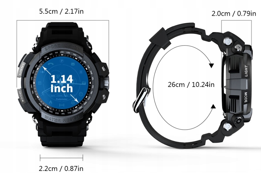 LOKMAT MK28 IP67 SMARTWATCH HYBRYDA KROKI Obsługa ładowania bezprzewodowego nie