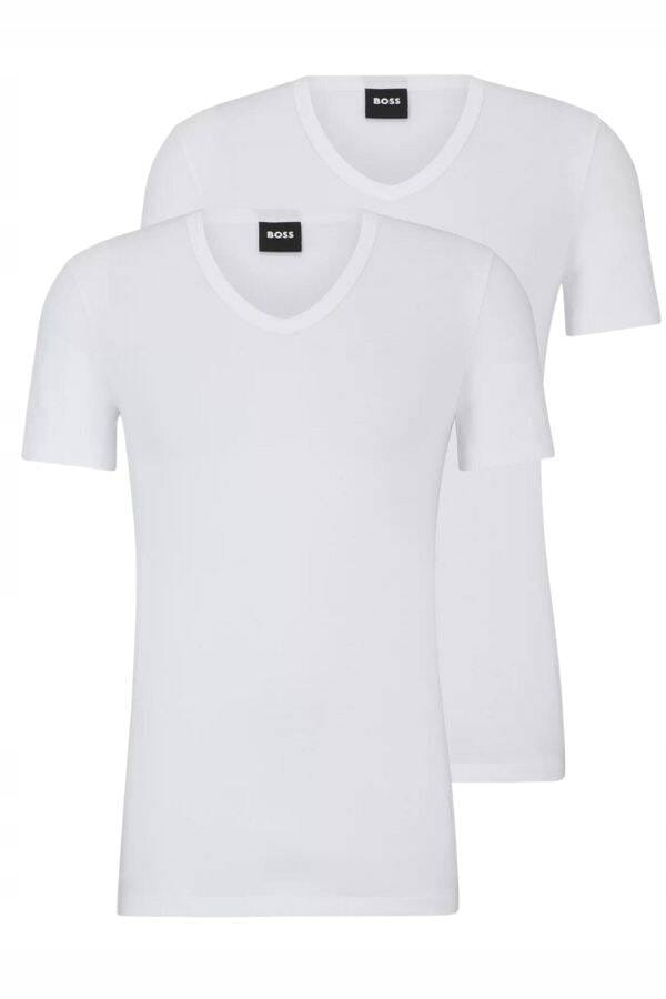 Pánské tričko Hugo Boss 50495243 2-pack bílé S