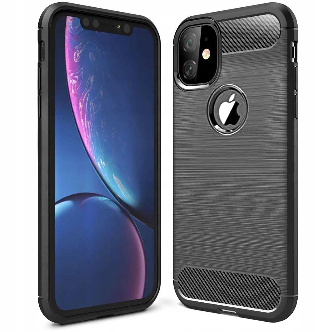 

Etui na Apple Iphone 11 Karbon Case Szkło