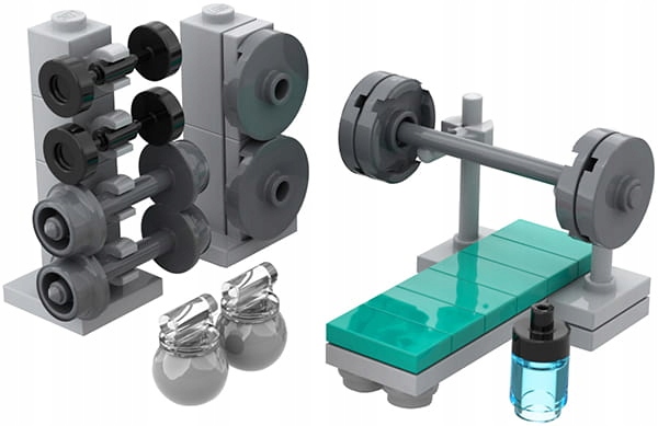 

Siłownia Ławeczka custom zestaw z klocków Lego