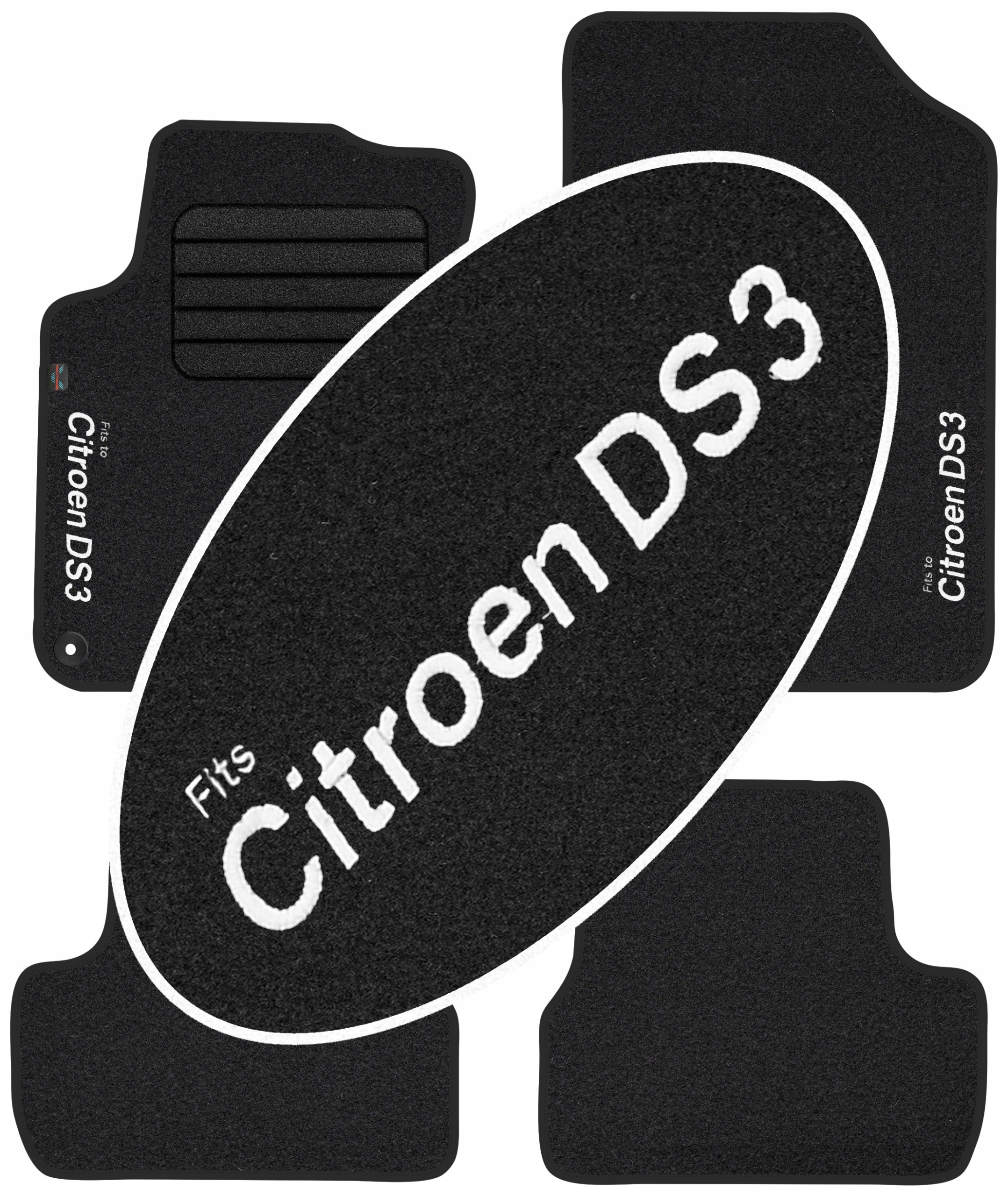 

Citroen DS3 2009-2016 Welurowe z Haftem