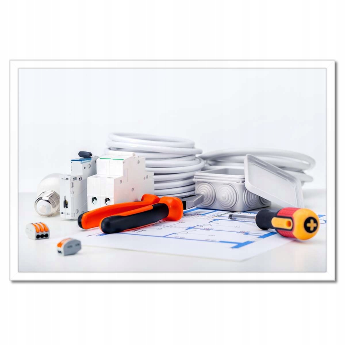 Plakáty v rámu 60x40 Kabely nářadí Proud