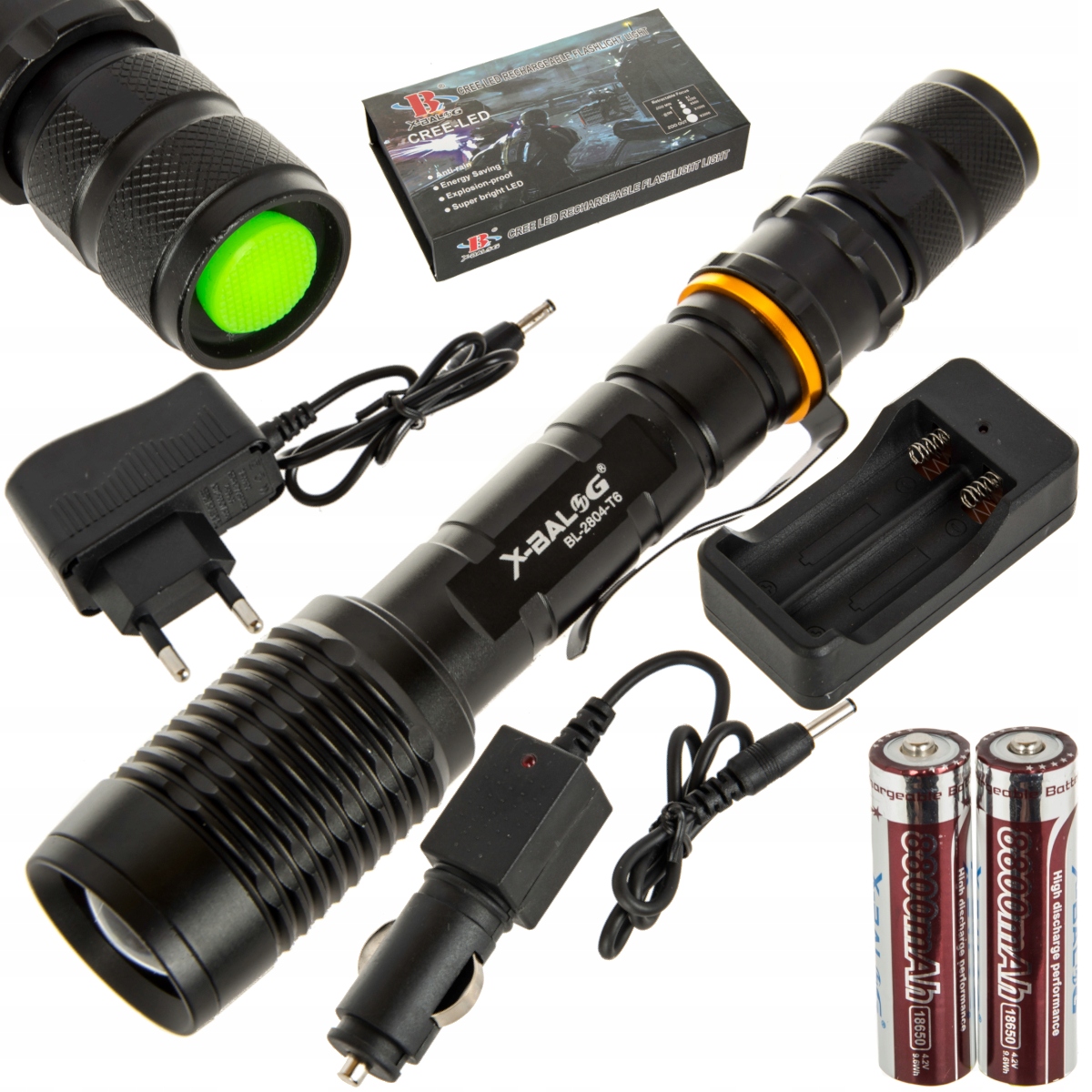 

Latarka taktyczna Led Cree XHP50 1 km Bardzo mocna