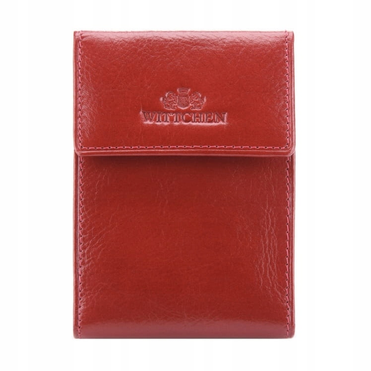 Červené kožené pouzdro na kreditní karty Wittchen Italy 21-2-011-3