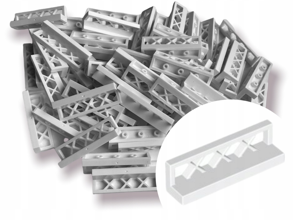 

Lego Barierka Ogrodzenie 3633 Biały White 10 szt