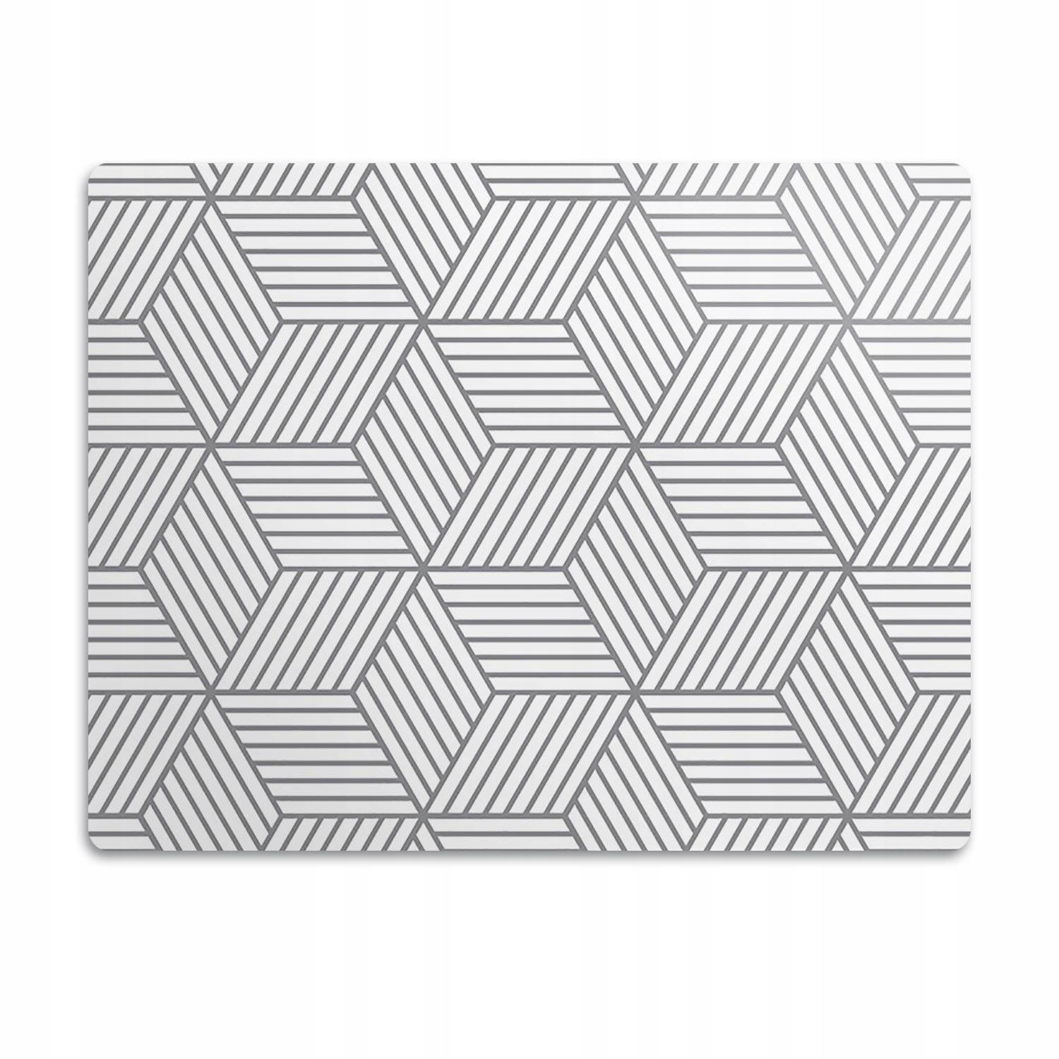 Levně Podložka pod misku pro kočky Šedé 3D kostky 60x40 cm