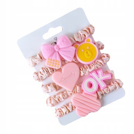 Gumki do włosów typu "scrunchie" 5 szt