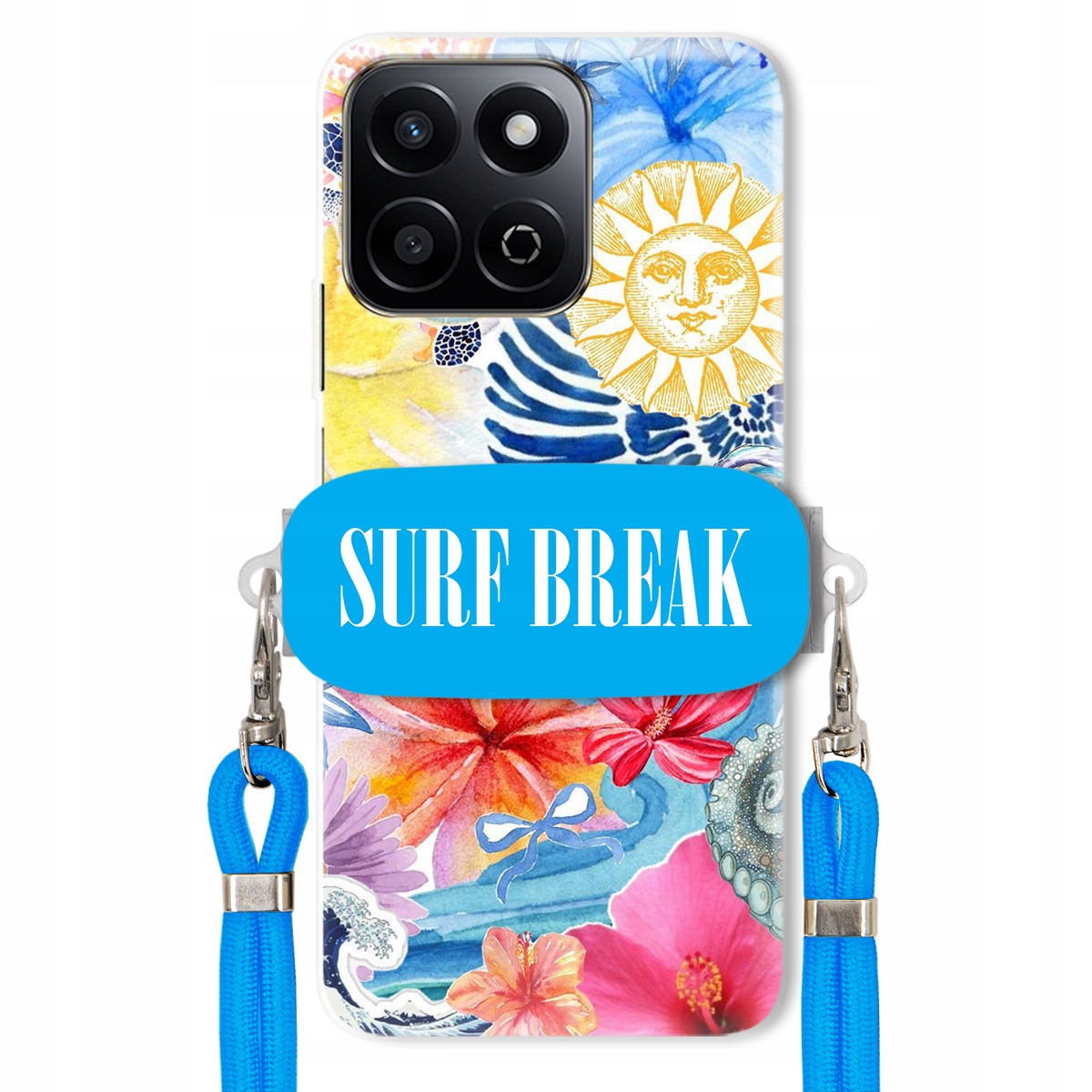 Puzdro pre Honor 200 Smart Vodítko Crossbody Blue Držiak Surf Break Lata