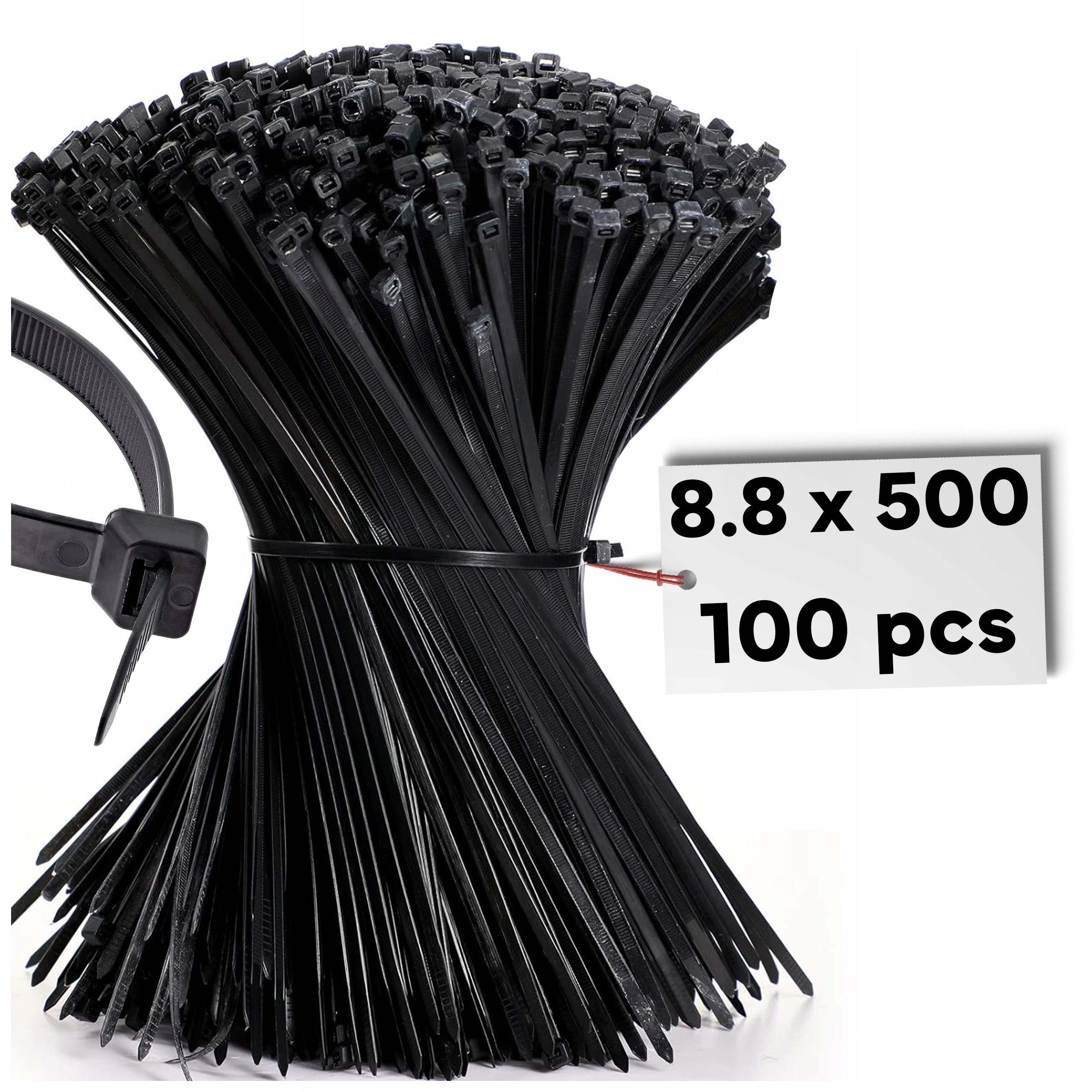 Stahovací pásky s upínacími Stahovací Pásky 8,8x500 mm 100 ks