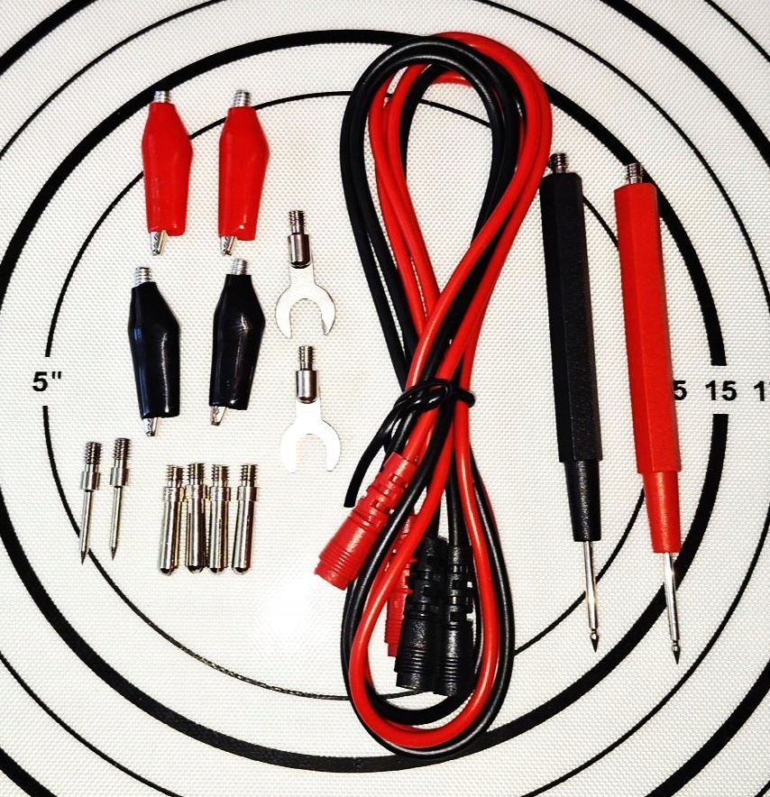 ZESTAW Kable Przewody pomiarowe do miernika RÓŻNE KOŃCÓWKI KROKODYL BANAN Kod producenta Test Leads set 1