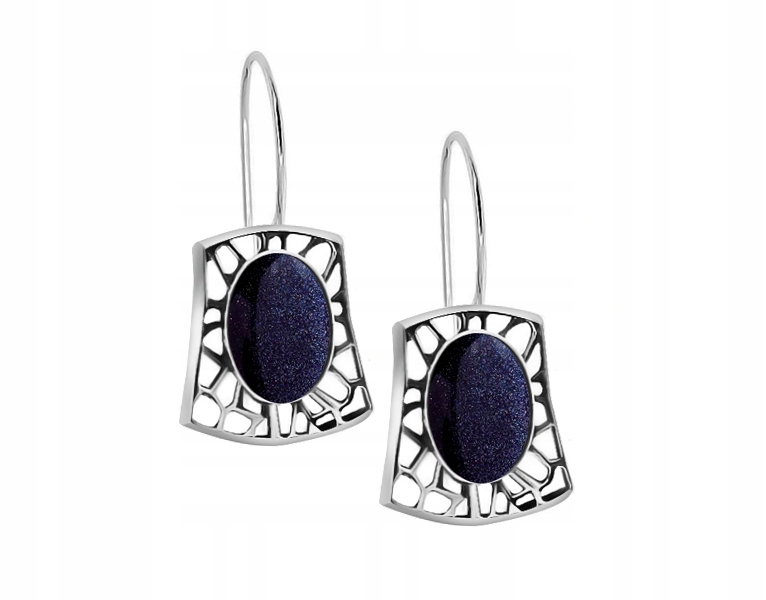 

Ażurowe Kolczyki Kamieniem Noc Kairu Srebro 925