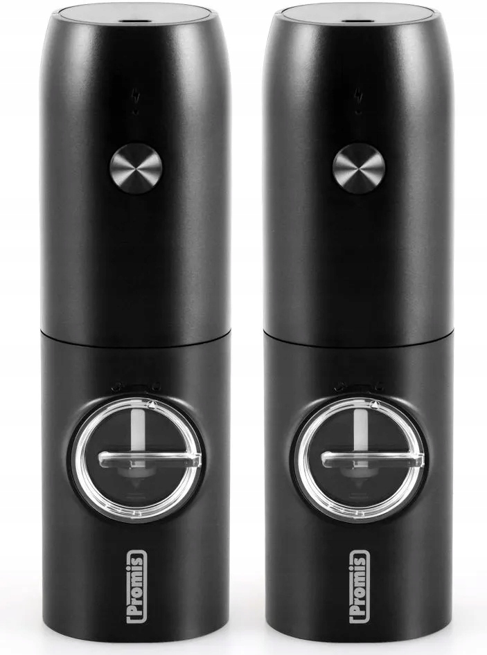 Elektryczny Młynek Do Pieprzu Soli Przypraw Akku Ładowanie Usb Zestaw 2 Szt