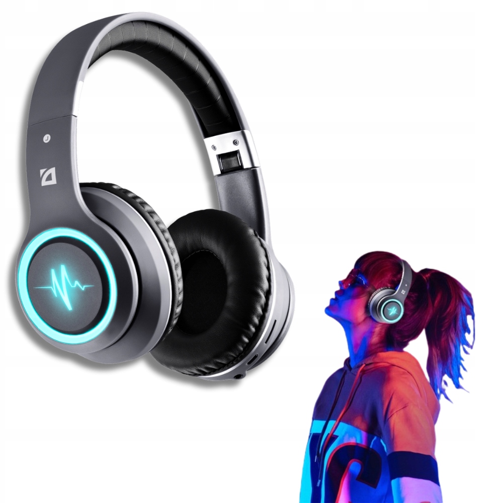 Bezdrátová Sluchátka Bluetooth s Mikrofonem MP3 Led podsvícení