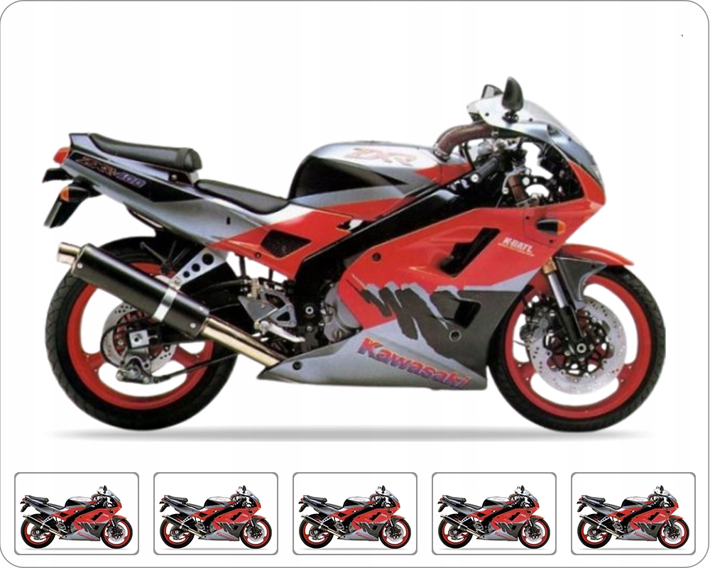 Samolepky Na Motocykl Juula Pro Kawasaki Zxr 400 1993 Eben Stříbrný Červený