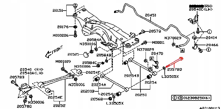 SUBARU IMPREZA FORESTER ŚRUBA WAHACZ DRĄŻEK DŁUGA Stan opakowania oryginalne