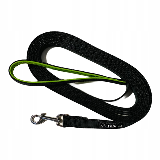

Smycz gumowana 10m x 25mm | Czarna