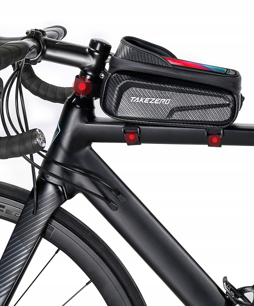 WODOODPORNA USZTYWNIANA TORBA SAKWA ROWEROWA UCHWYT NA TELEFON Marka Nela-Styl