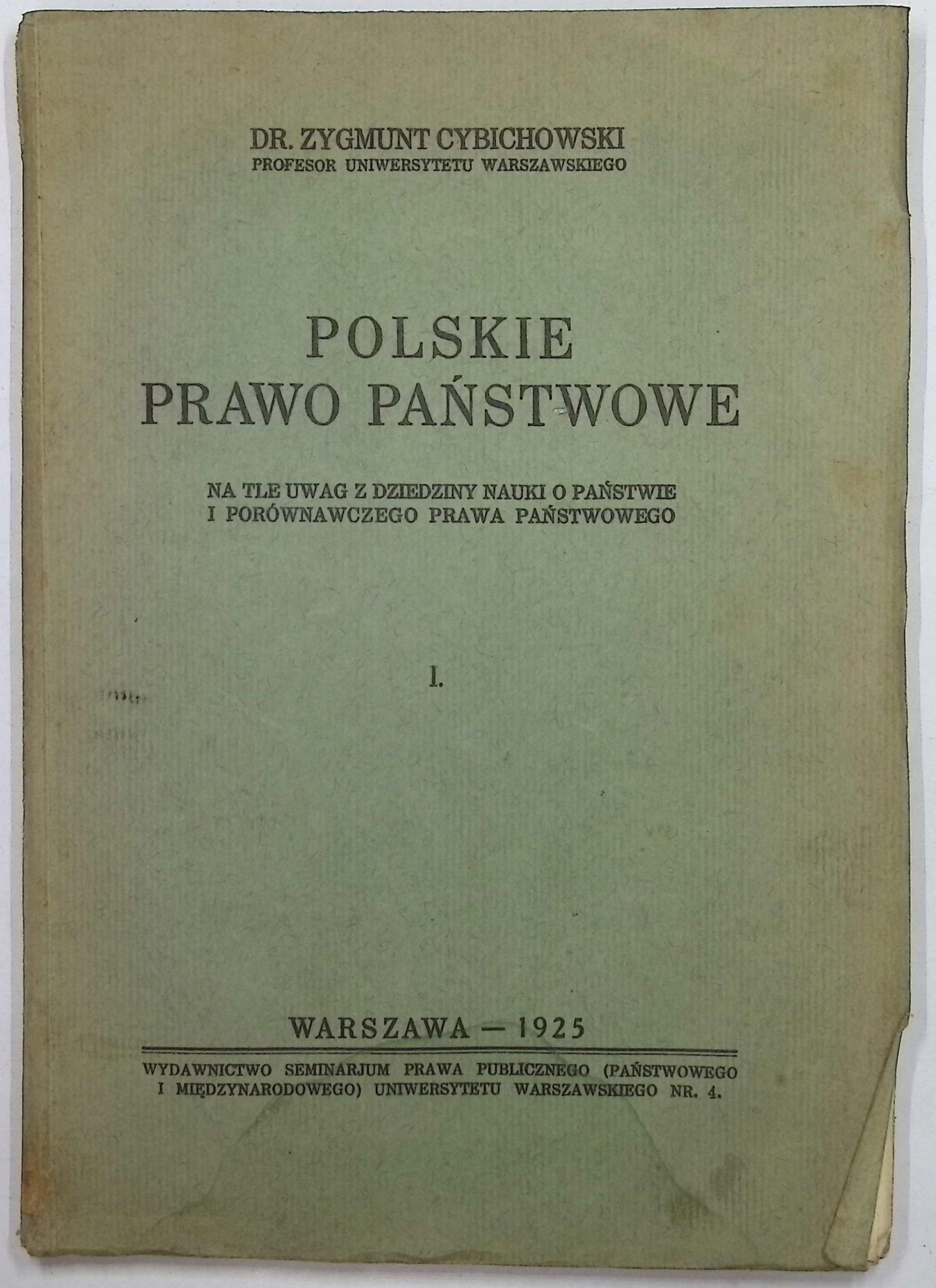 Polskie prawo państwowe (1925 r.) - Cybichowski