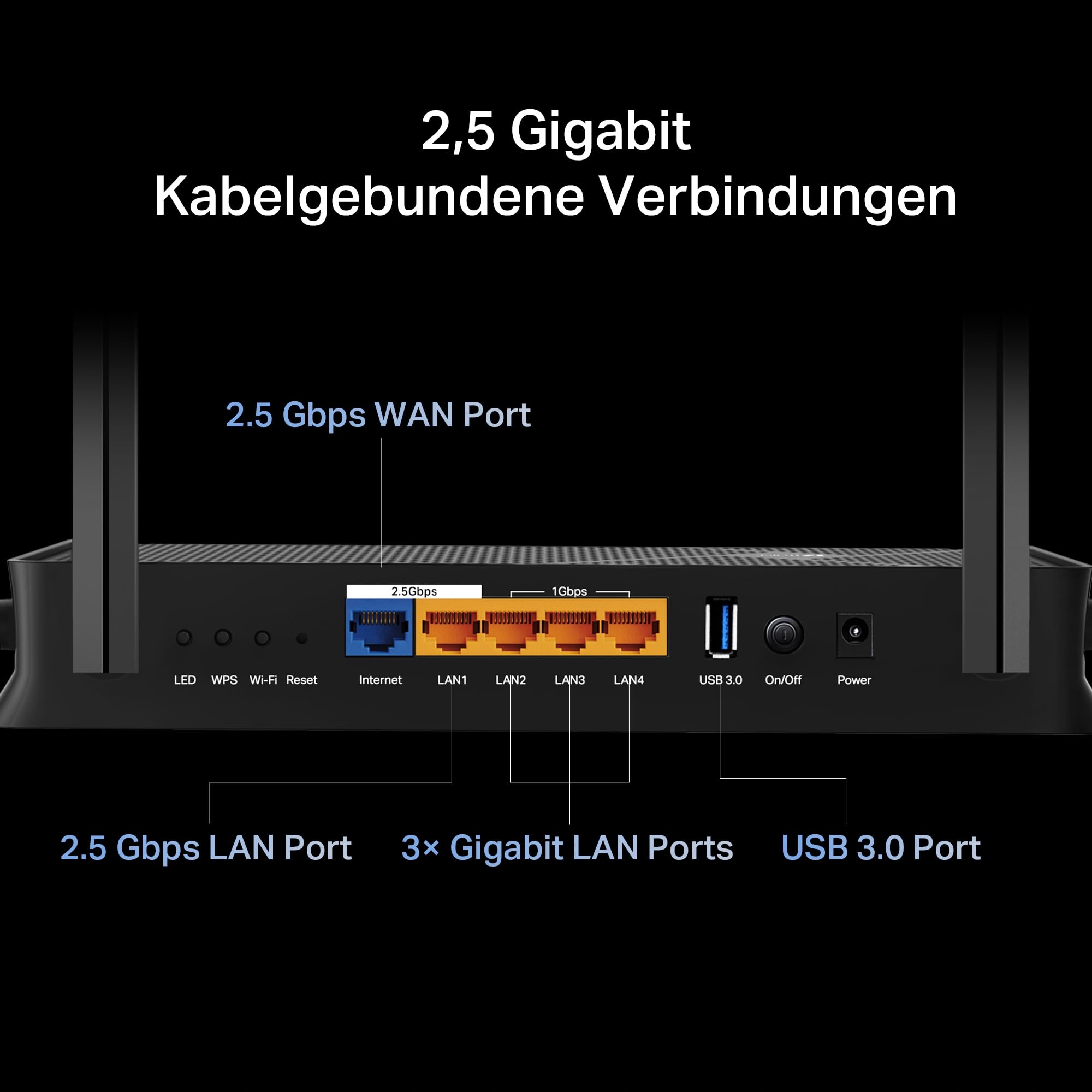 TP-LINK Router WiFi 7 Archer BE3600 Dual-Band 3570 Mbps USB 30 EasyMesh VPN — miniatura 6