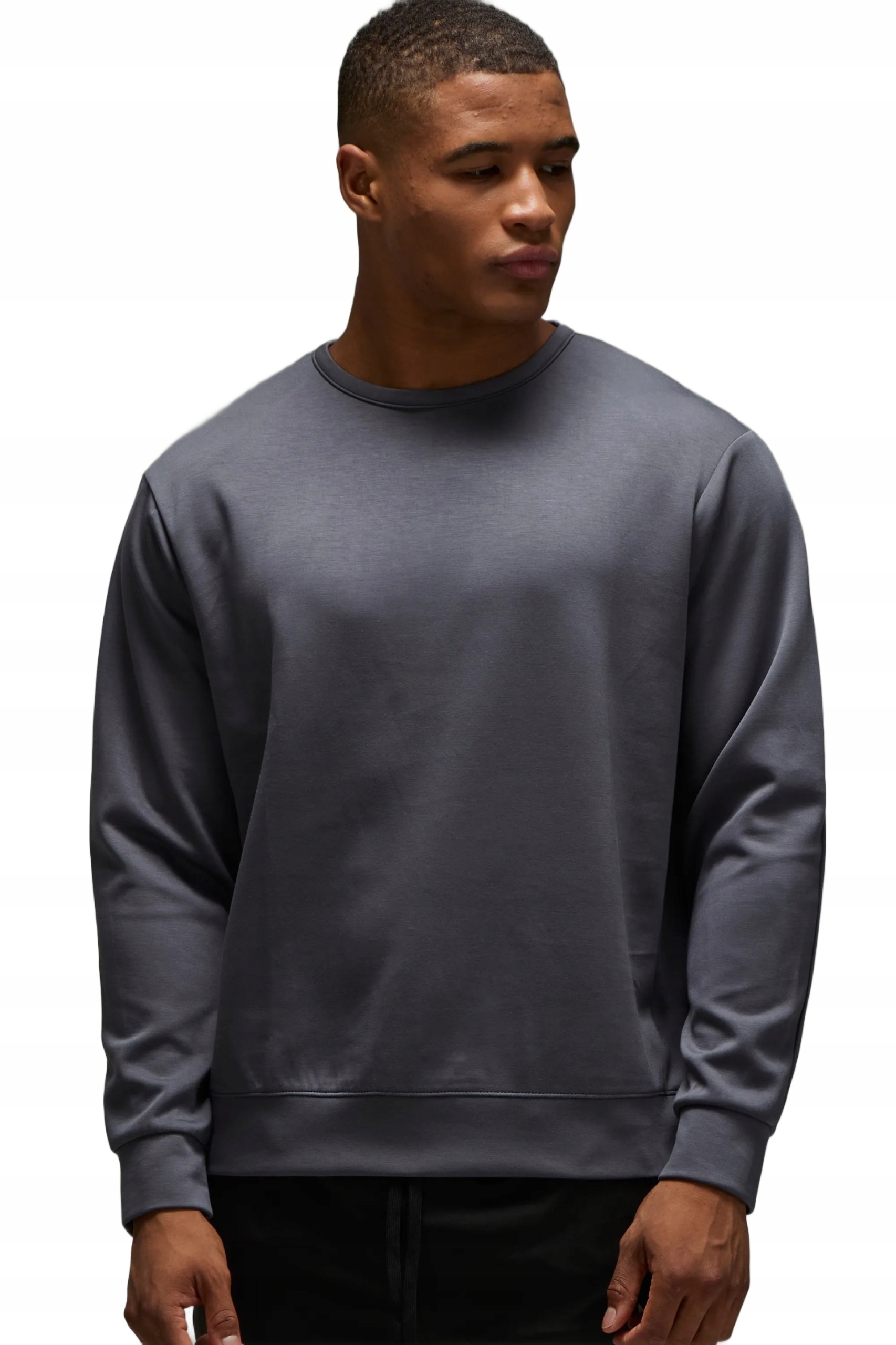 Boohooman Pánská Mikina S Dlouhým Rukávem Bez Potisku, Šedá Bavlna S Z3A