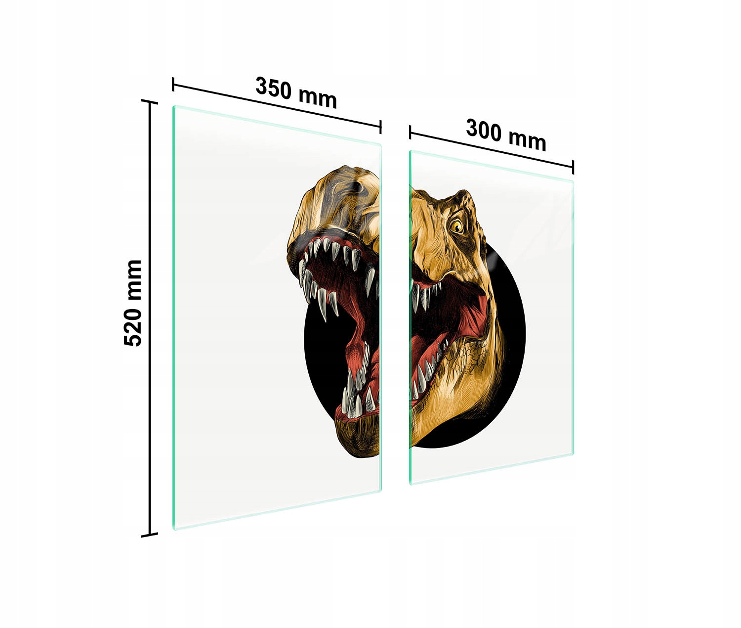 Ochranná Skleněná Deska Do Kuchyně 65x52 Dinosaurus