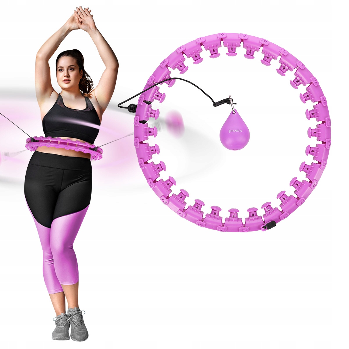 Hula Hop Z Obciążnikiem HHW12 Rozmiar Plus Size XXL Koło Smart Trening