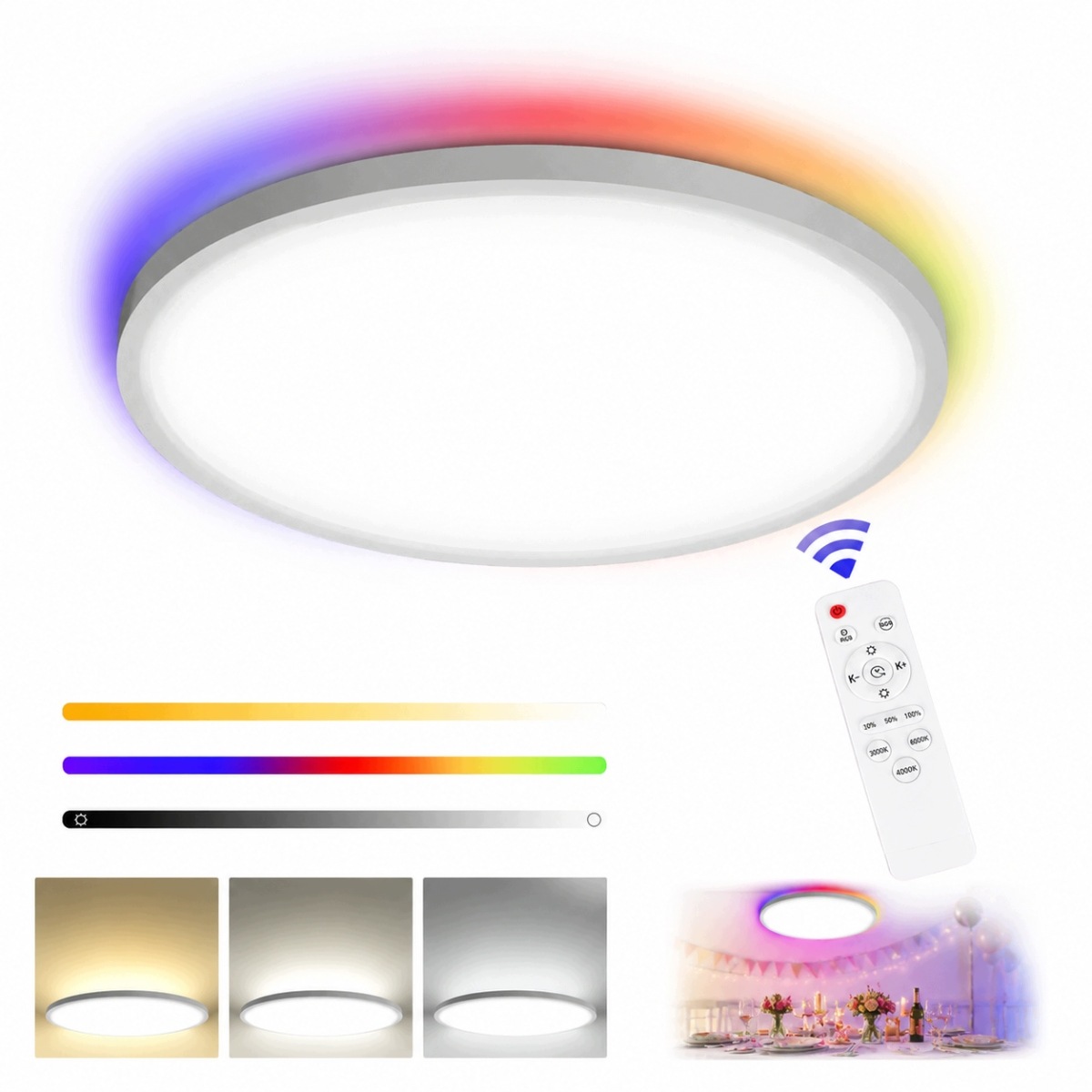 Lampa Do Łazienki Plafon Łazienkowy Led 24W Panel Sufitowy