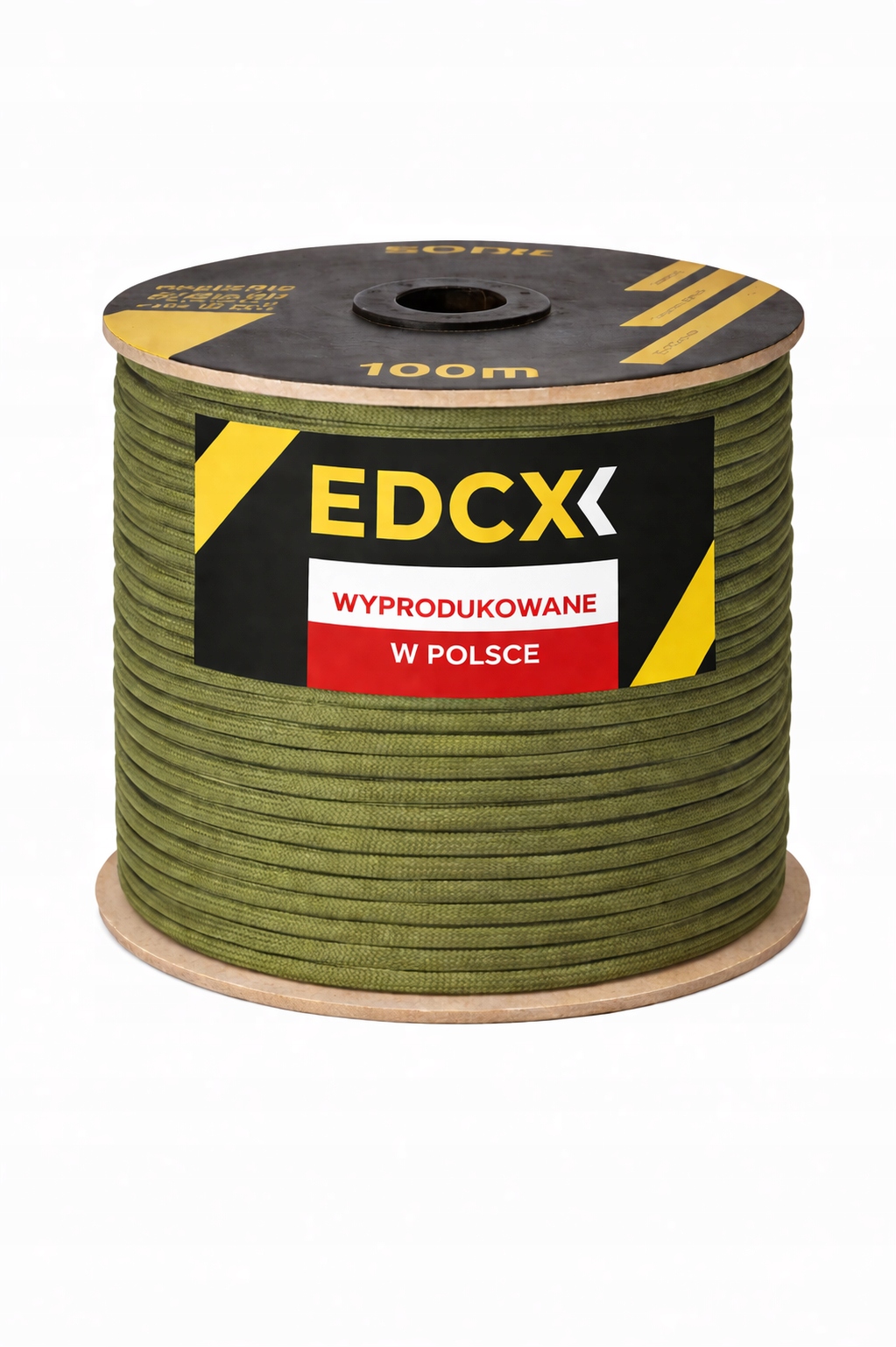 Linka Edcx 4 mm Paracord 550 (Army Green, 100 m) Vyrobeno v Polsku