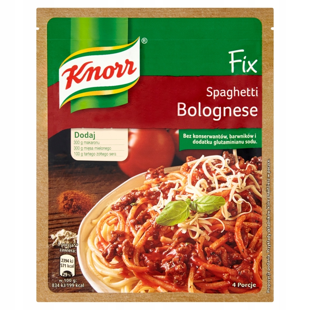 Levně 10x Knorr Fix špagety Bolognese 44 g