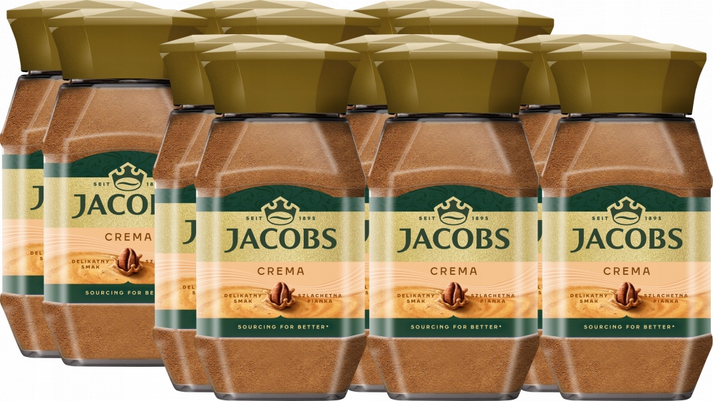 Jacobs kawa rozpuszczalna Crema 200g słoik x12