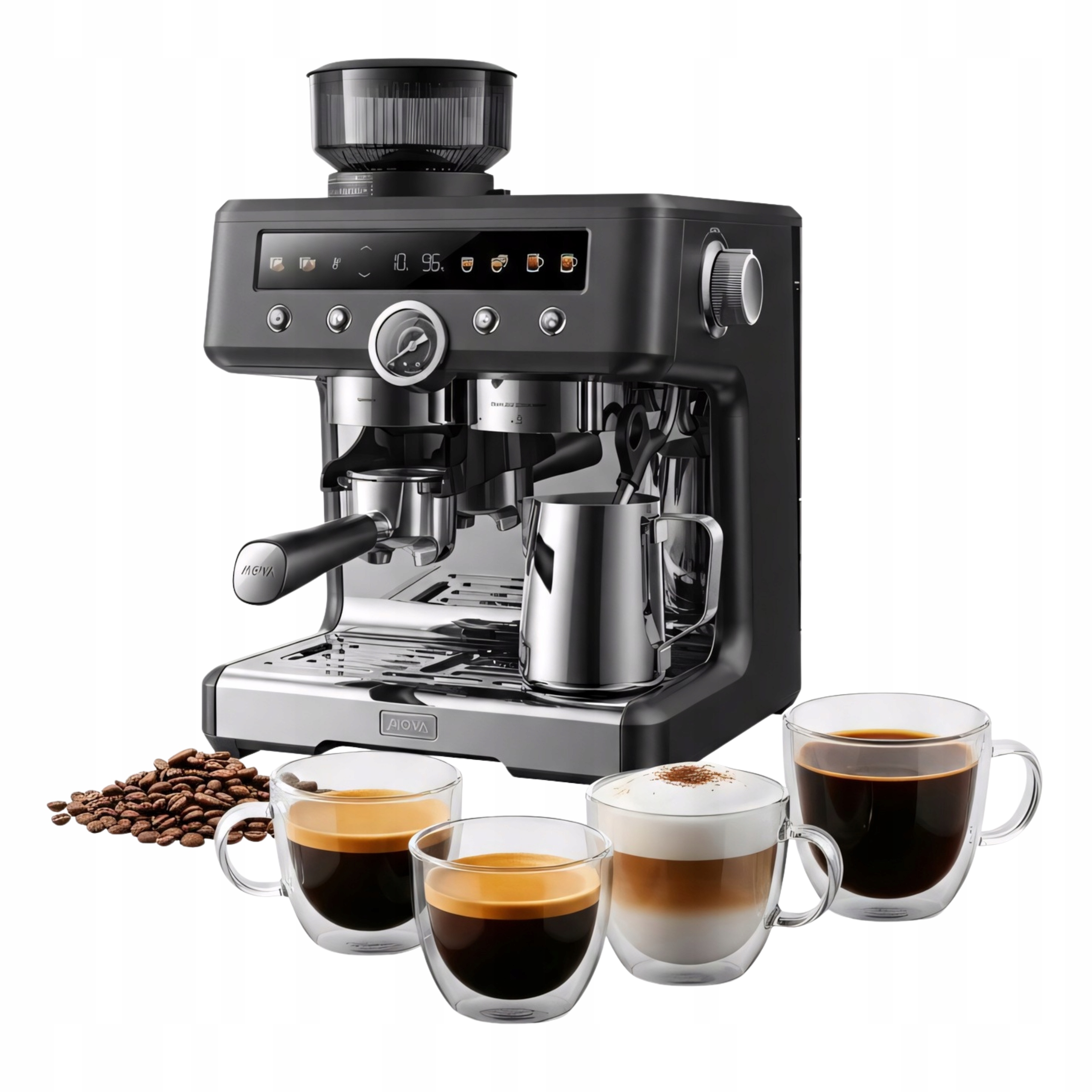 Mova S20 Pro Ekspres do Kawy Automatyczny Ciśnieniowy Spienianie Czarny