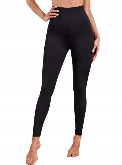 Shein Legginsy Damskie Czarne Sportowe 38 V4R
