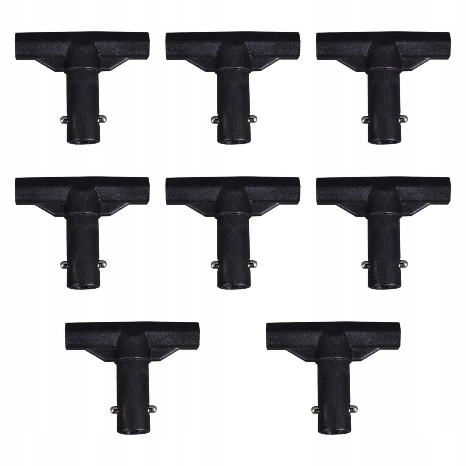 8 Sztuk Trampolina T Tube Connector Pole End Cap for Park Backyard Lawn