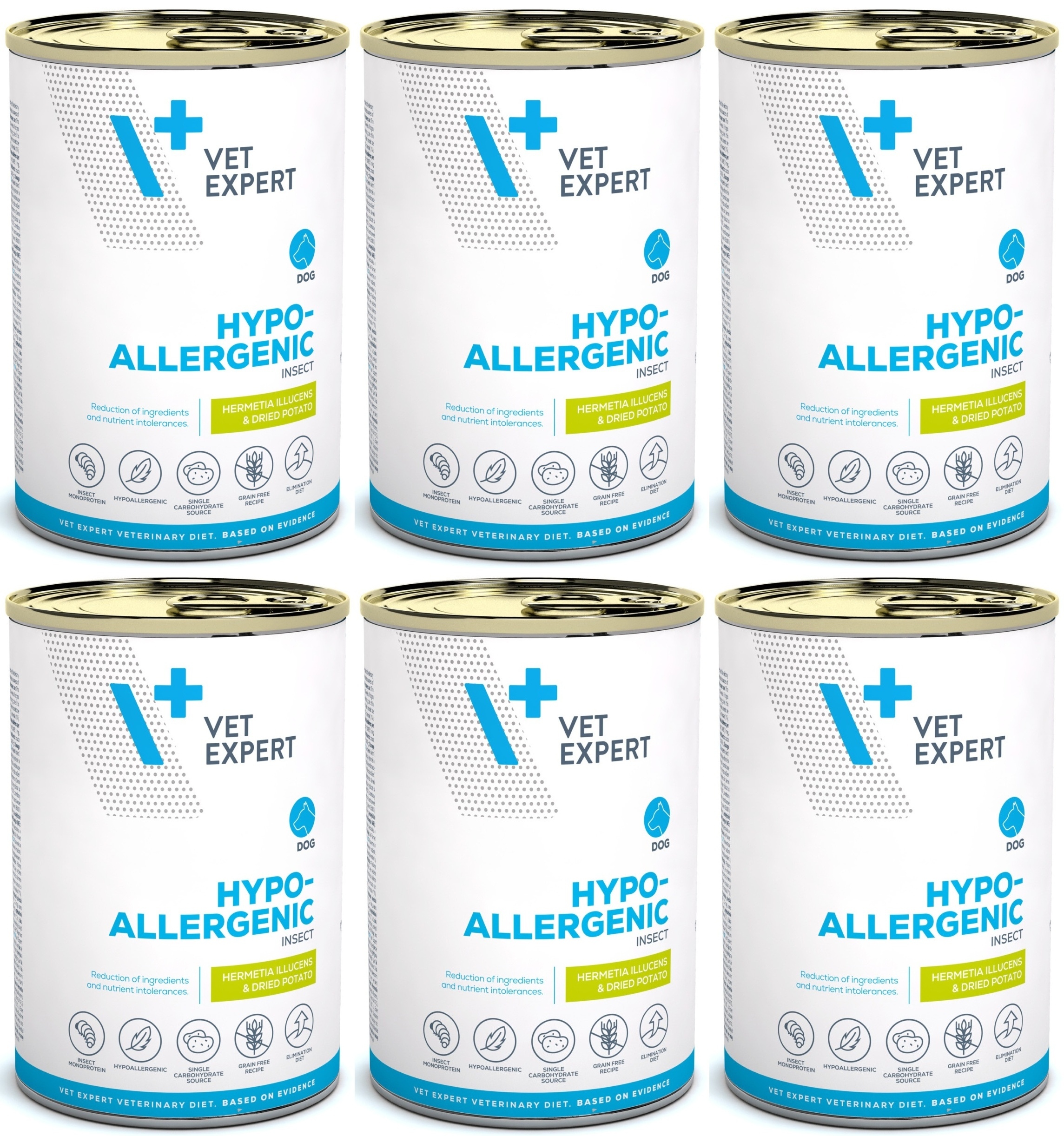 Levně 4T VetExpert Dog Hypoallergenic Insect 6 x 375 g