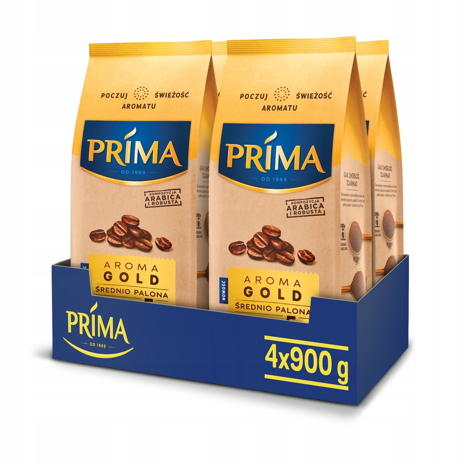 Kawa ziarnista Prima Aroma Gold 4x 900g