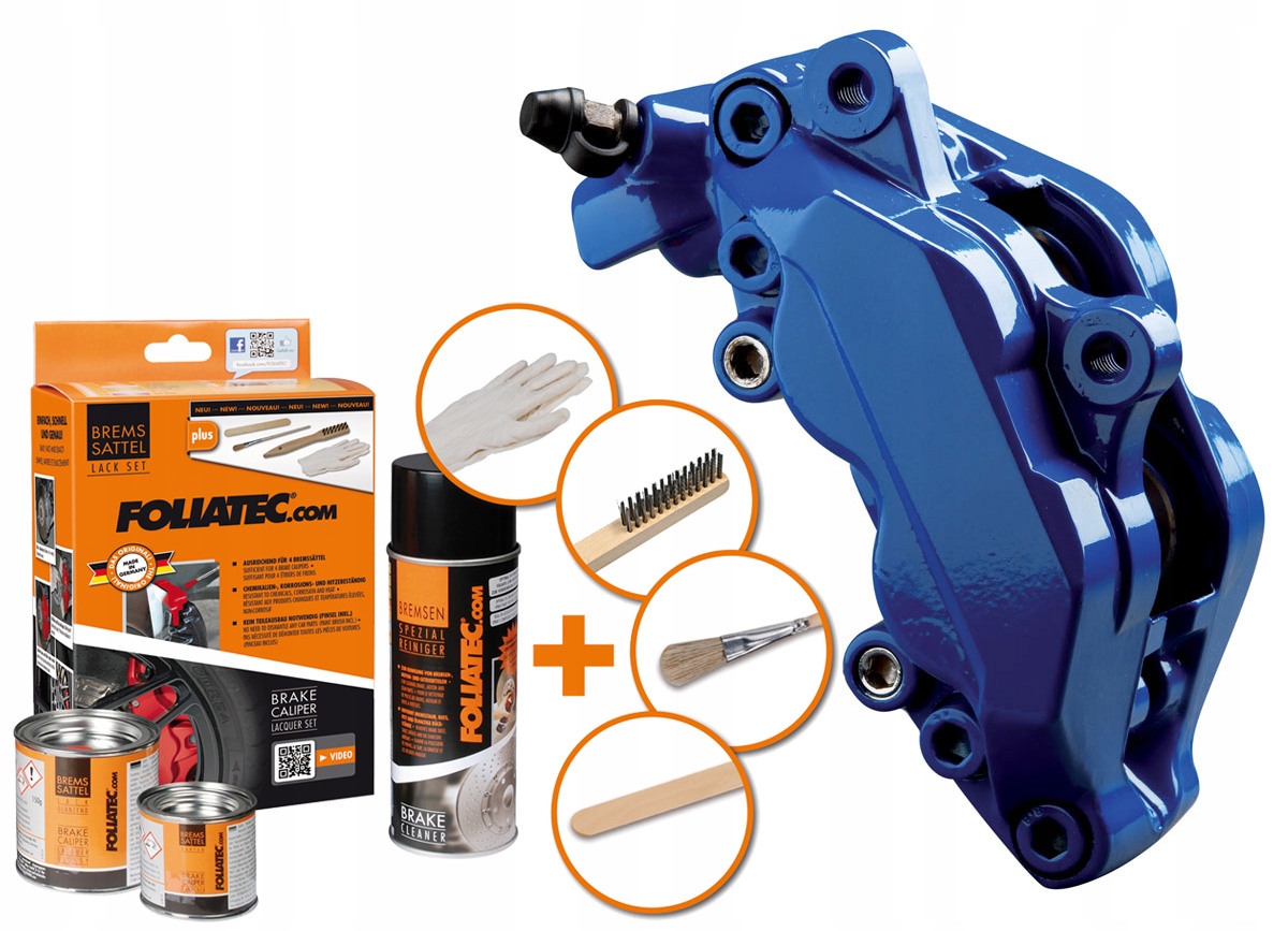Foliatec dwuskładnikowa farba do hamulców, kolor niebieski (rs blue)