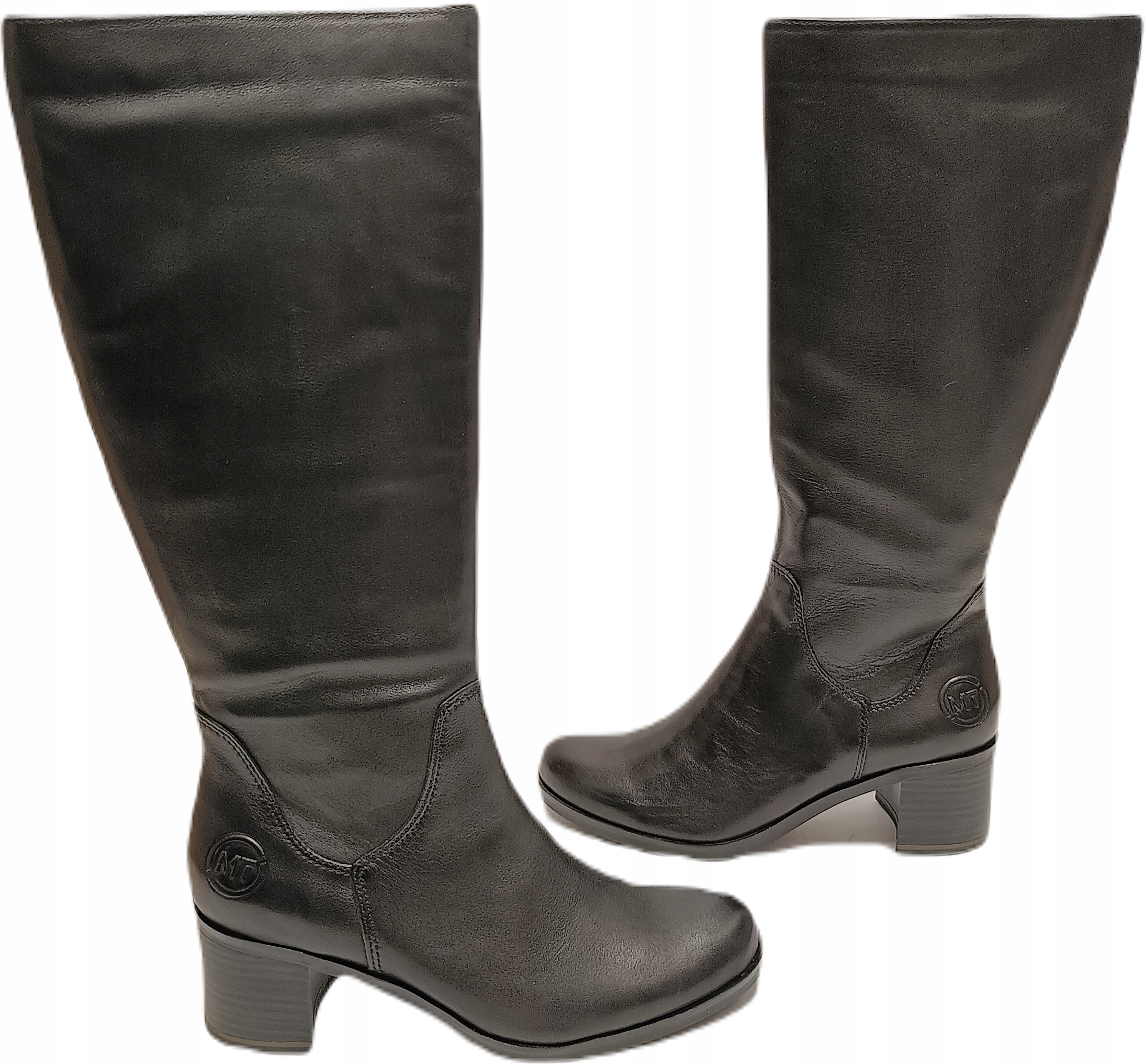 Kozačky ke kolenům kožené Marco Tozzi 25525 Černé r36