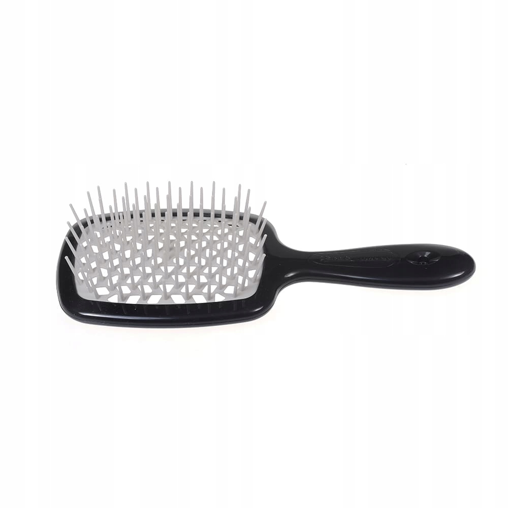 Janeke Superbrush kadeřnický kartáč na rozčesávání vlasů Černo-šedý