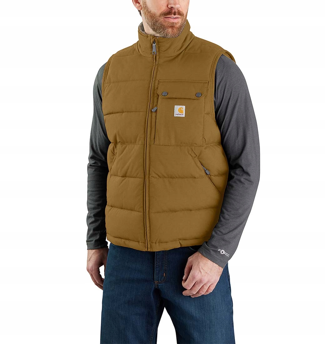Bunda Bez Rukávů Péřový Carhartt Montana Vest Brown